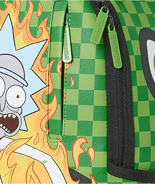 Sprayground x Rick & Morty Shark Bite Green Backpack
