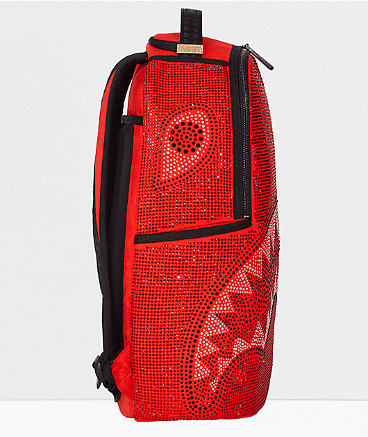 red sprayground bag