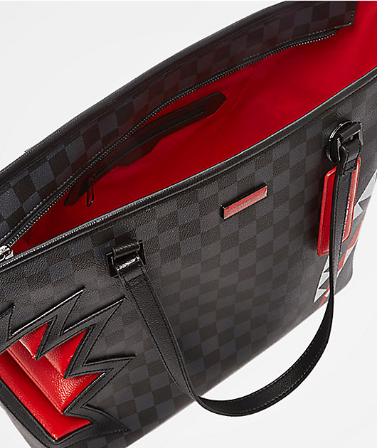 Sprayground Shark Bite In Paris Grey Tote Bag
