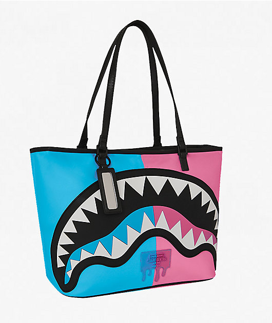 Sprayground Shark Central Cotton Candy Tote Bag
