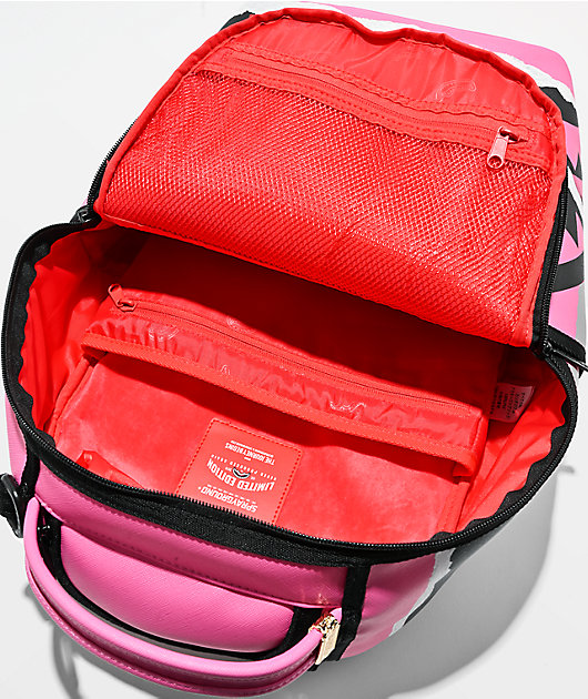 Sprayground Shark Central Duality Tear Pink Backpack | Zumiez