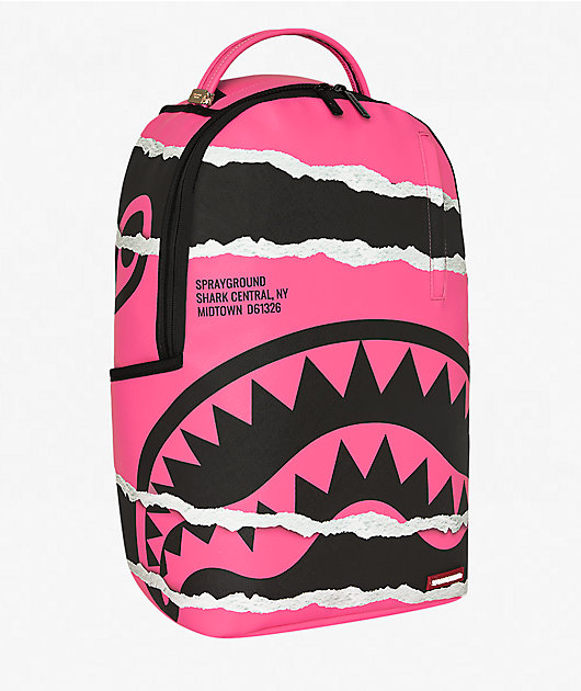Sprayground Shark Central Duality Tear Pink Backpack