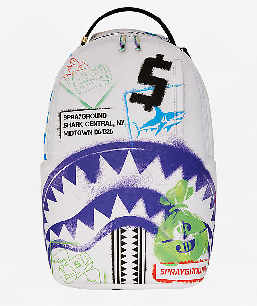 Sprayground Shark Central Stencil Backpack | Zumiez