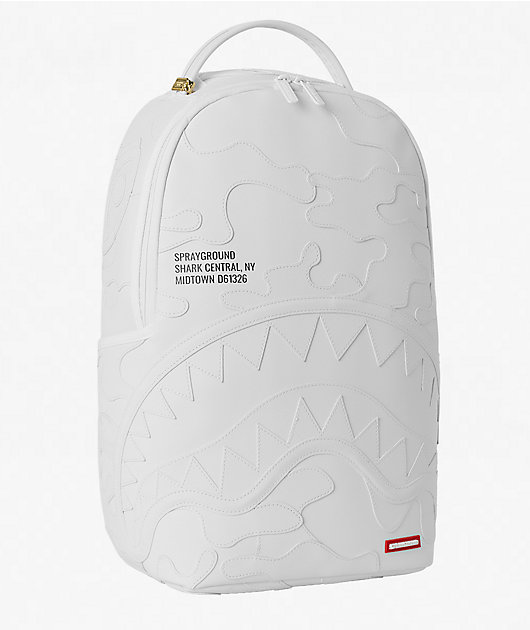 Sprayground Shark Central White Camo Backpack