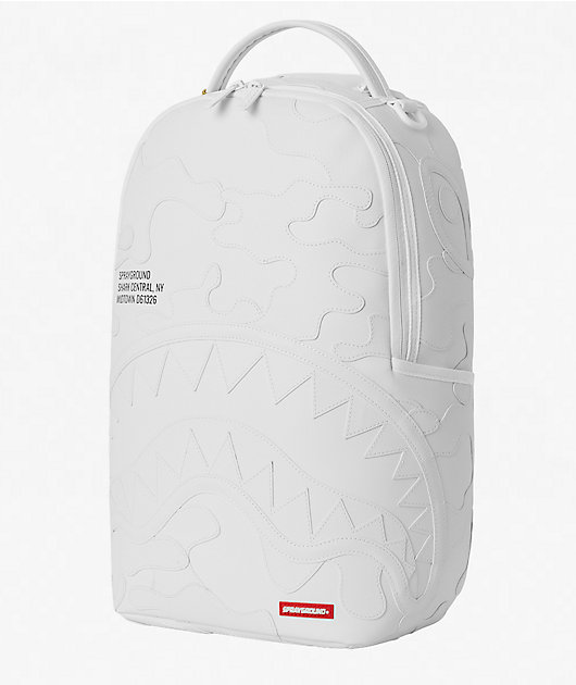 Sprayground Shark Central White Camo Backpack