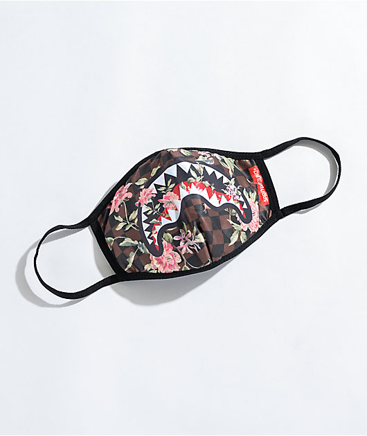 Sprayground Shark Flower Face Mask