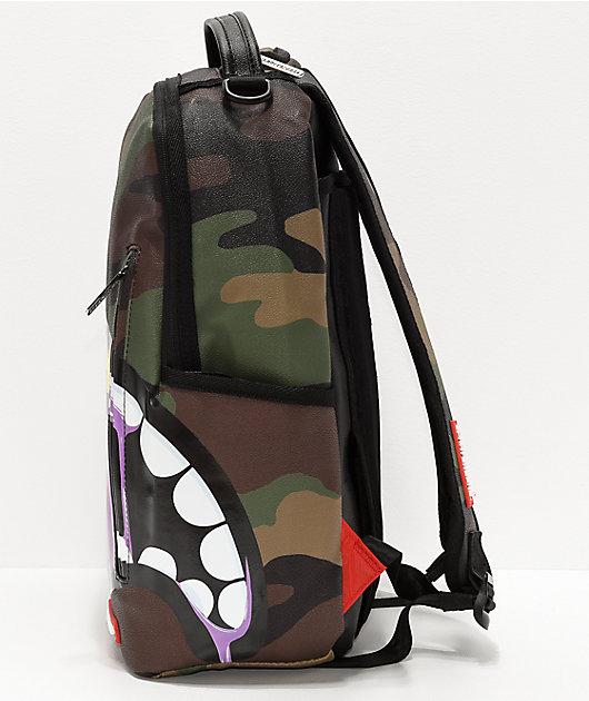 sprayground shark tongue remix purple backpack