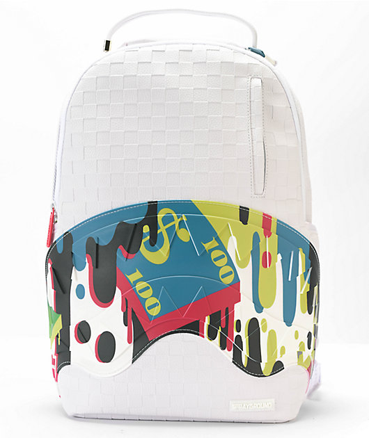 Sprayground Shark Trip DLXSV White Backpack | Zumiez