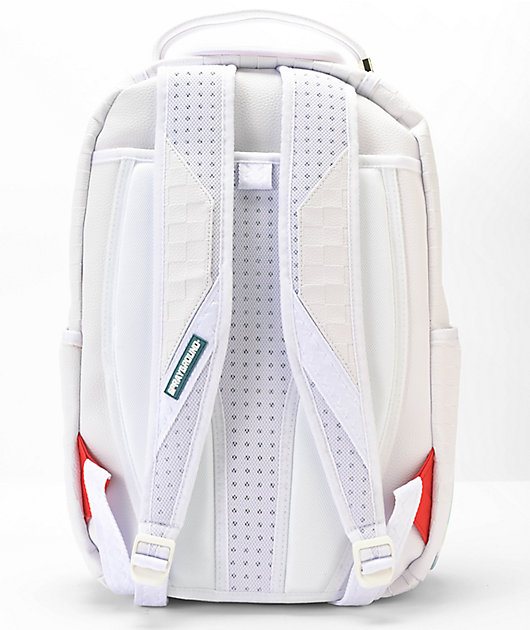 Sprayground LV Shark leather Backpack NWT  White leather backpack, Shark  backpack, Retro backpack
