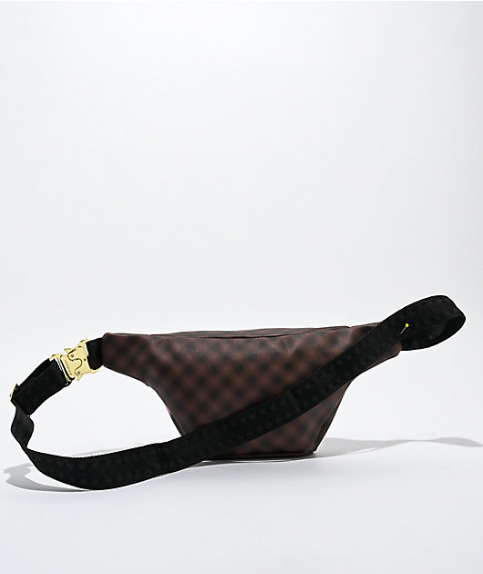 Sprayground Sharks In Paris Blur Brown Fanny Pack
