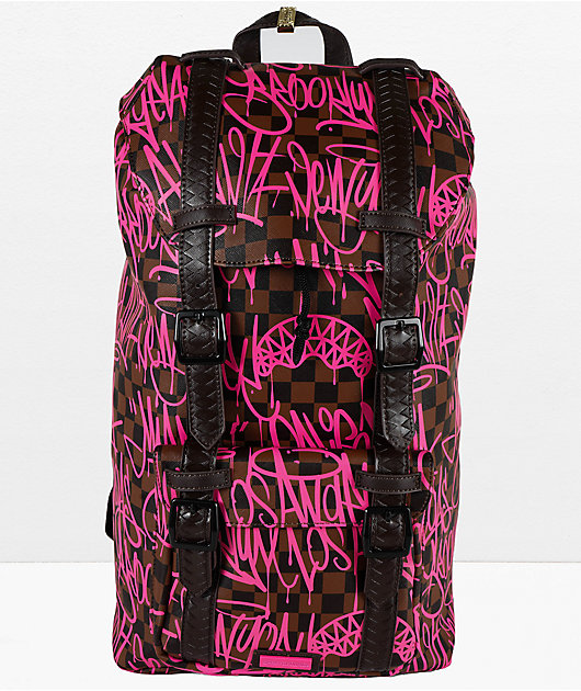 Sprayground Sharks In Paris In NY Brown Backpack