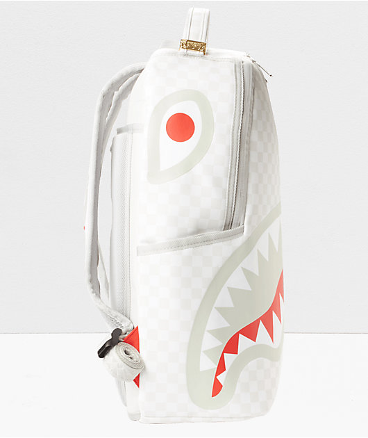 Gray Checkered Sharks In Paris Backpacks Laptop Bag/Backpack For