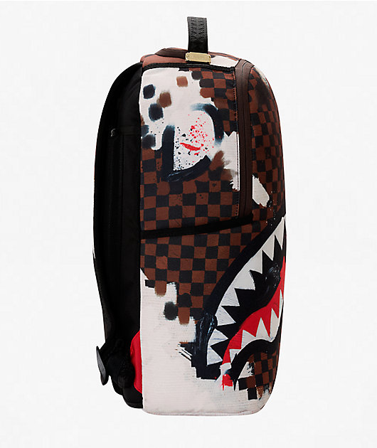 SPRAYGROUND シャーク バックパック ブラウン リュック タグ付き Sprayground Sharks In Paris Painted Brown Backpack | Zumiez