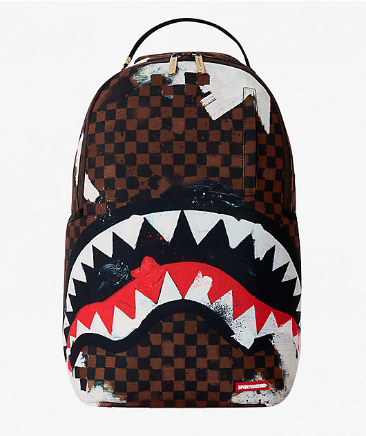 SPRAYGROUND シャーク バックパック ブラウン リュック タグ付き Sprayground Sharks In Paris Painted Brown Backpack | Zumiez