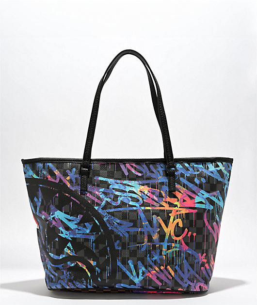SPRAYGROUND シャークデザイン トートバッグ【限定生産品⁄美品】 Sprayground Sharks In Stickers Tote Bag | Zumiez
