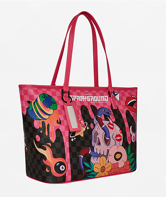 sprayground カラフルTシャツ 落書きデザイン カラフル 4色 Sprayground Skull Drip Tote Bag | Zumiez