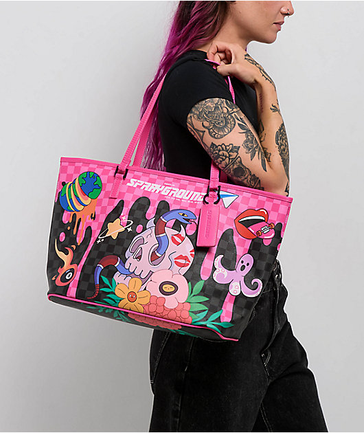 Sprayground Skull Drip Tote Bag