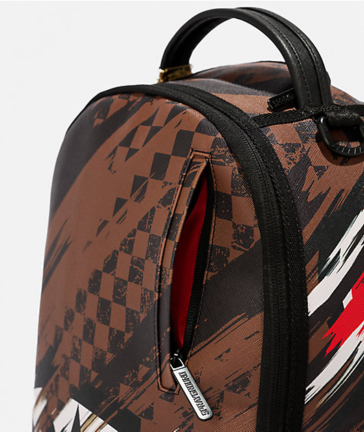 Sprayground Smeared Grunge Brown Backpack | Zumiez