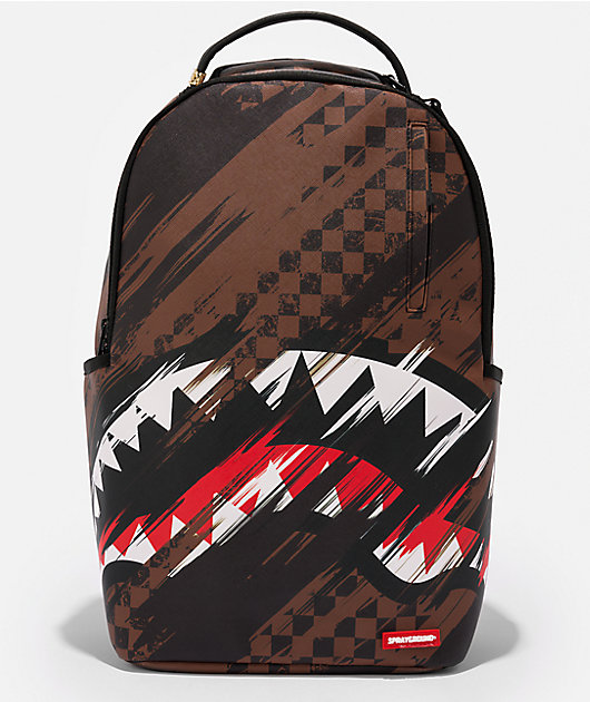 Sprayground Smeared Grunge Brown Backpack | Zumiez