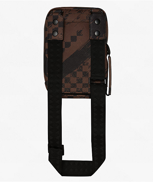 Sprayground Smeared Grunge Brown Crossbody Bag