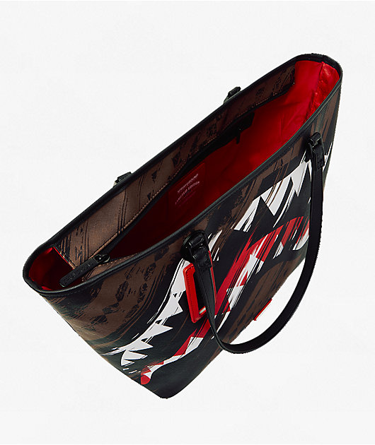 Sprayground Smeared Grunge Brown Tote Bag