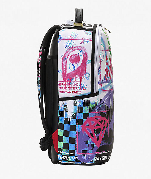Sprayground Stencil Shark Attack Split Backpack | Zumiez