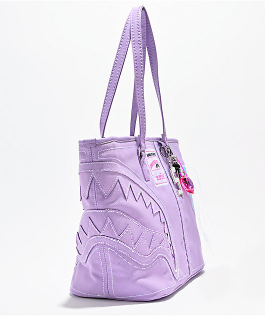 Sprayground Stitch Purple Canvas Tote Bag