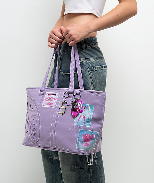 Sprayground Stitch Purple Canvas Tote Bag