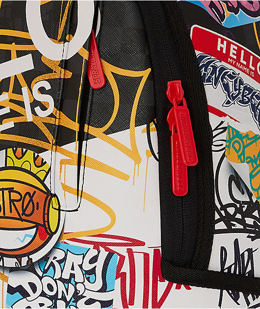 Sprayground hello my name is backpack sale