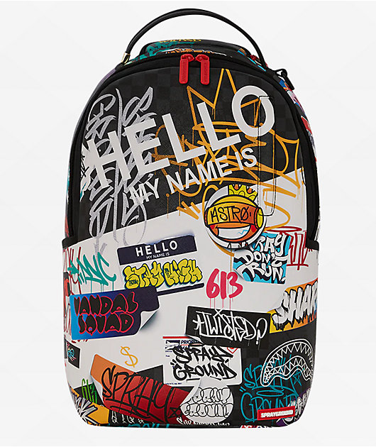 Sprayground Tagged Hello World V14 Backpack | Zumiez