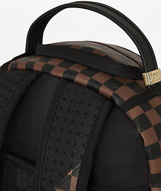 Sprayground Tear It Up Brown Checker Backpack | Zumiez