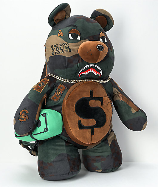 Camo Stuffed Bear 