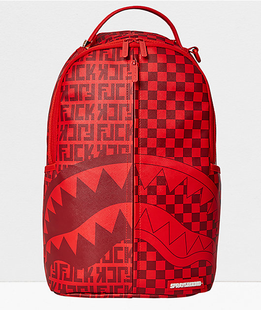 sprayground backpack red
