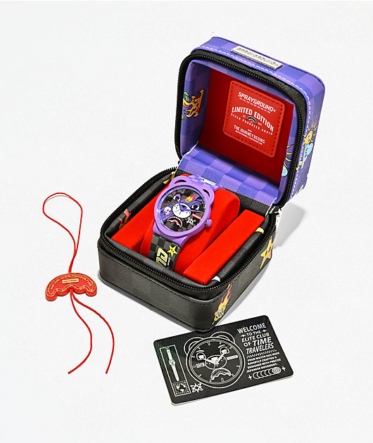 Sprayground WTF Purple Analog Watch