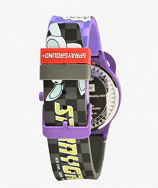 Sprayground WTF Purple Analog Watch