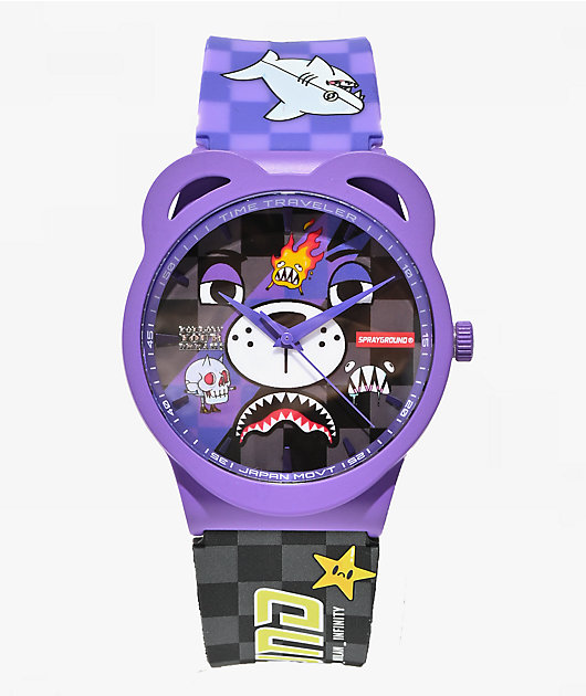 Sprayground WTF Purple Analog Watch