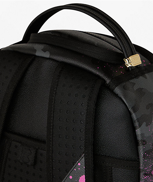 Sprayground X Peanuts Snoopy Pink Stencil Grey Camo Backpack