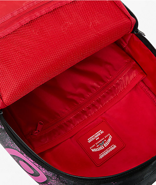 Sprayground X Peanuts Snoopy Pink Stencil Grey Camo Backpack