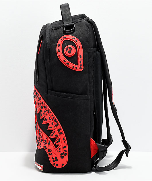 Sprayground mochila de boca de leopardo rojo