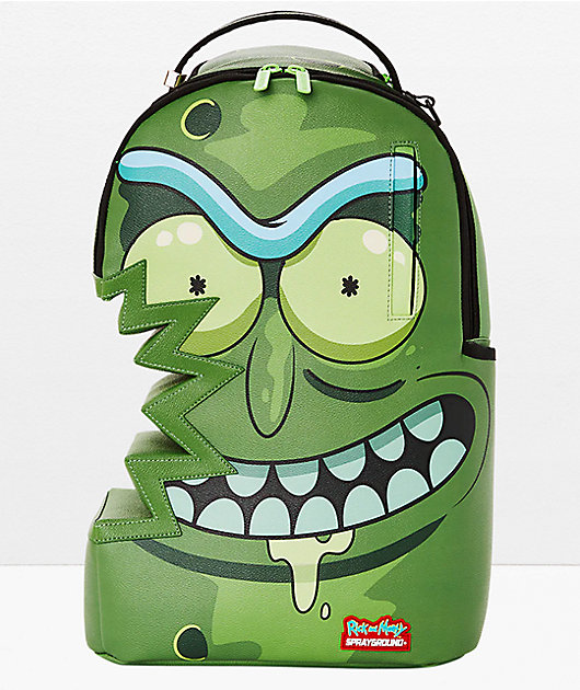 Sprayground x Rick & Morty Shark Bite Green Backpack