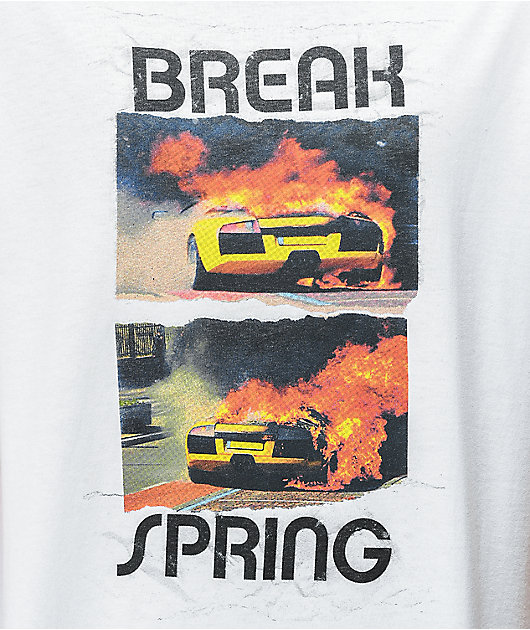 Spring Break Supercar White T-Shirt
