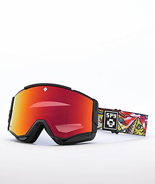 Spy Ace Cosmic 2 Attack Multi-Red Snowboard Goggles 2023