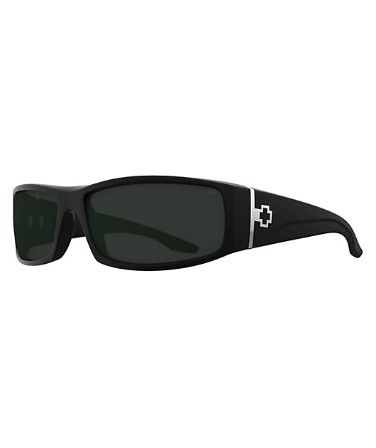 Spy Cooper Matte Black Happy Green Sunglasses Zumiez