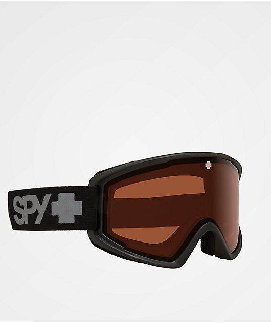 Spy Crusher Elite Black & Persimmon HD Snowboard Goggles