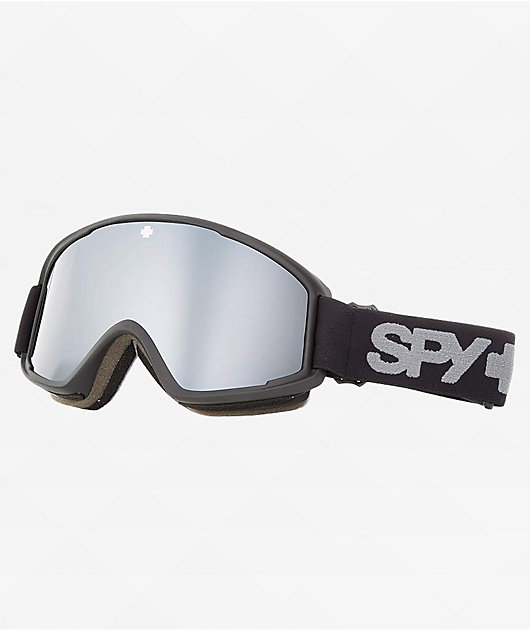 Spy Crusher Elite Matte Black & Silver Mirror Snowboard Goggles
