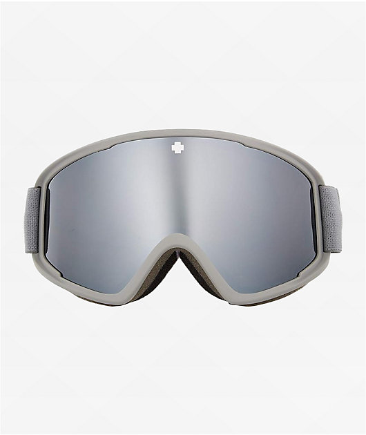 Spy Crusher Elite Matte Gray & Silver Mirror Snowboard Goggles