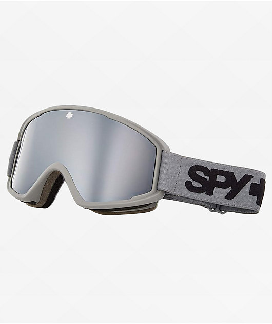 Spy Crusher Elite Matte Gray & Silver Mirror Snowboard Goggles