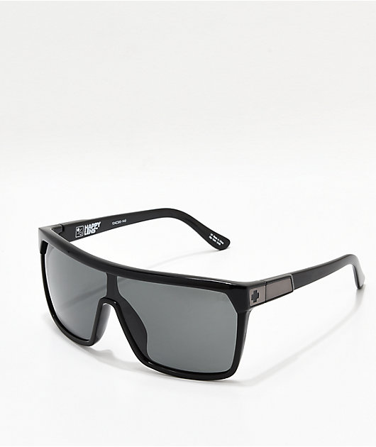 Spy Flynn Black Gloss, Matte Black, Grey-Green Happy Lens Sunglasses