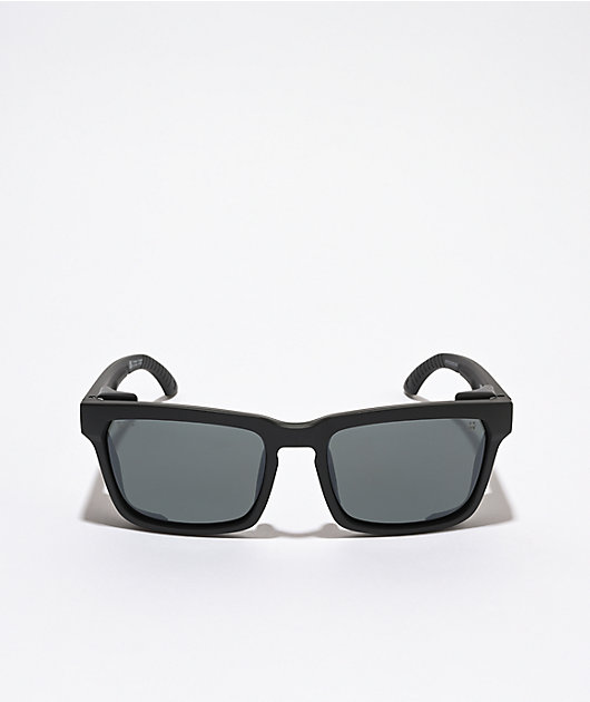 Spy Helm Tech Matt Black & Happy Gafas de sol gris verdoso