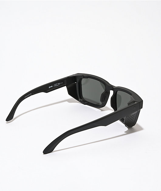 Spy Helm Tech Matt Black & Happy Gray Green Sunglasses | Zumiez